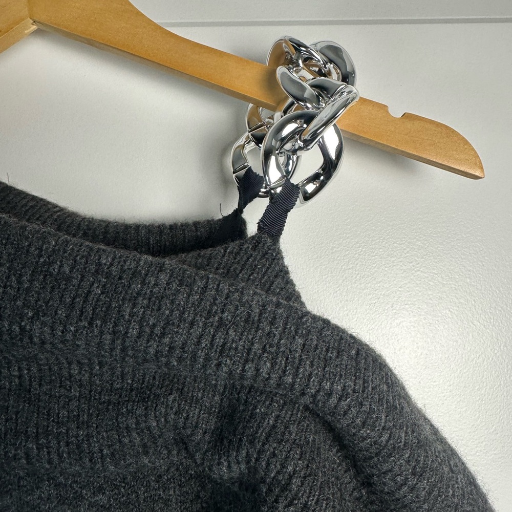 EUC MICHAEL Michael Kors Charcoal Knit Sweater Dress - Picture 4 of 9